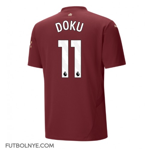 Camiseta Manchester City Jeremy Doku #11 Tercera Equipación 2024-25 manga corta